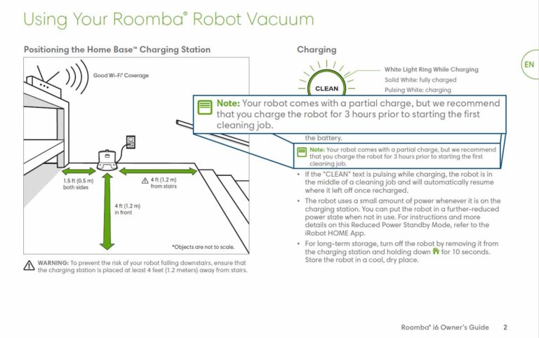 how long should i charge my roomba for the first time